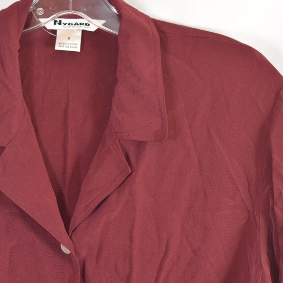 100 % Silk Blouse and pants SZ 8 NYGARD COLLECTION NWT - Picture 4 of 7